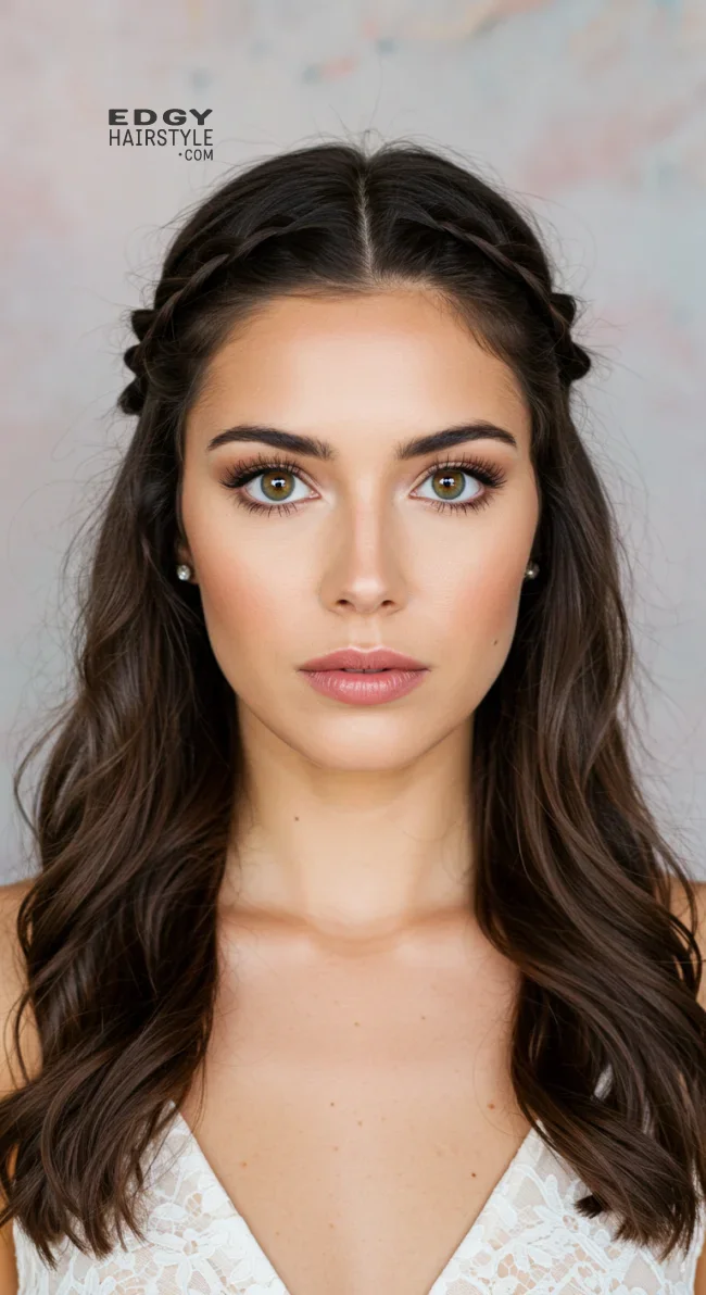 11. Twisted Halo Braid | How To: Hairstyles For Wedding Guests: 15 Most Beautiful Variants With Step-By-Step Guide