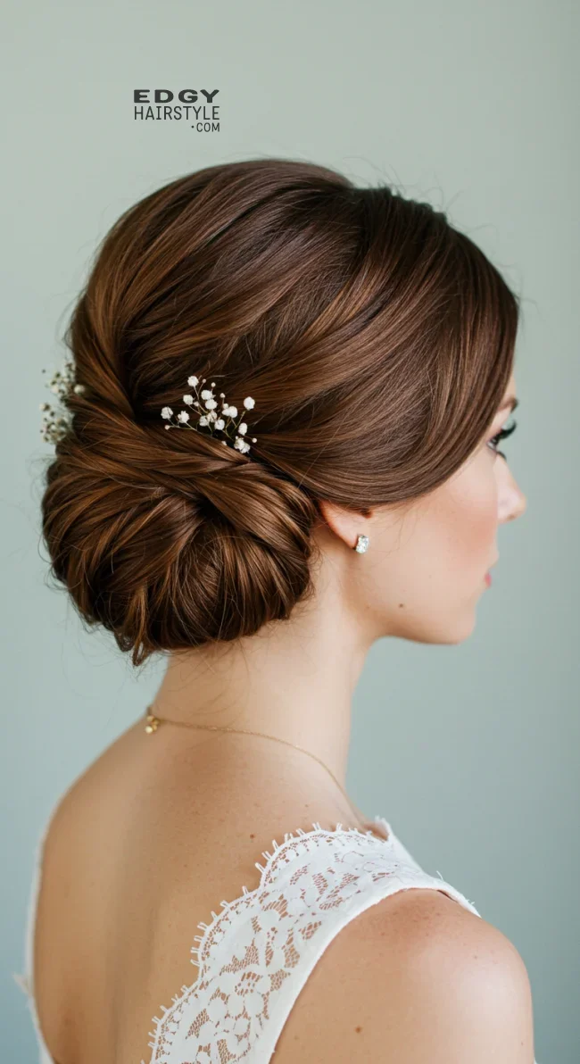 1. Classic Low Chignon | How To: Hairstyles For Wedding Guests: 15 Most Beautiful Variants With Step-By-Step Guide