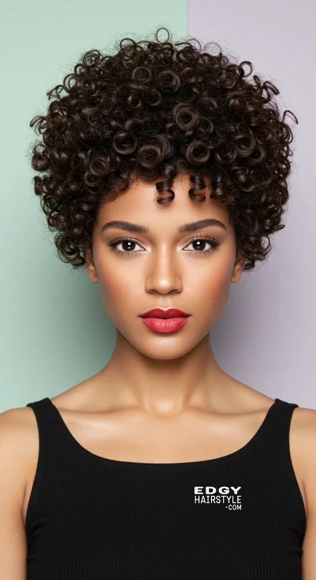 10. Curly Pixie Cut | 15 Trendy Low-Maintenance Pixie Haircuts For Fine, Medium Or Thick Hair