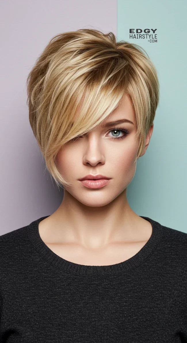 2. Long Pixie with Side-Swept Bangs | 15 Trendy Low-Maintenance Pixie Haircuts For Fine, Medium Or Thick Hair
