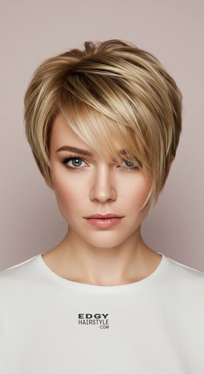 14. Pixie with Feathered Layers | 15 Trendy Low-Maintenance Pixie Haircuts For Fine, Medium Or Thick Hair
