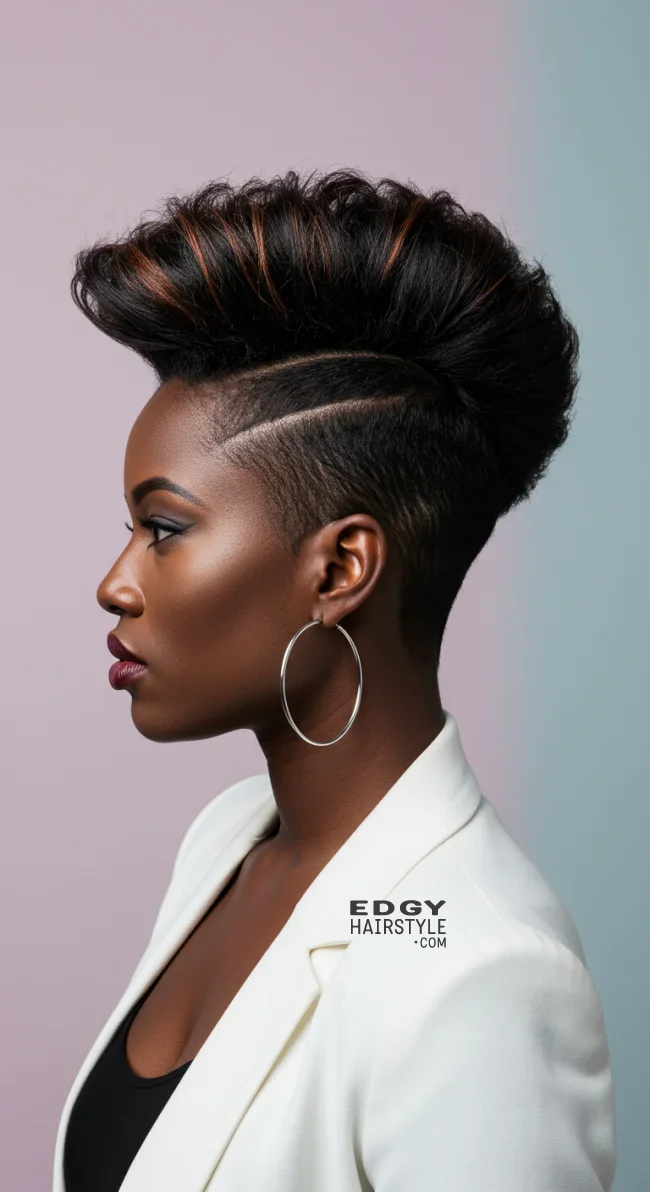 9. Faux Hawk | 10 Hottest Short Hairstyles For Black Women