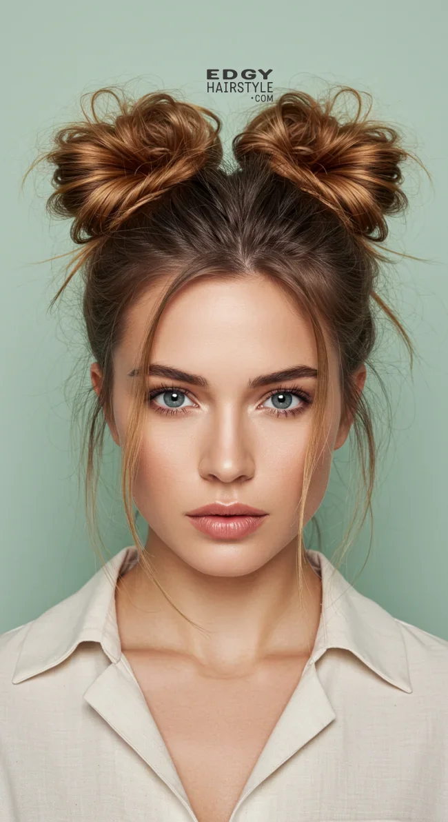 7. Messy Space Buns | Perfect Messy Bun Ideas In A Short Time - Hairstyle Trick