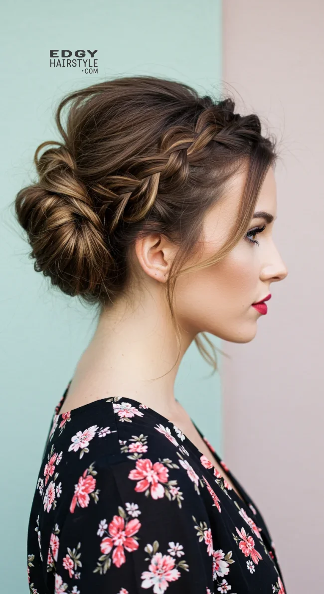 5. Braided Messy Bun | Perfect Messy Bun Ideas In A Short Time - Hairstyle Trick