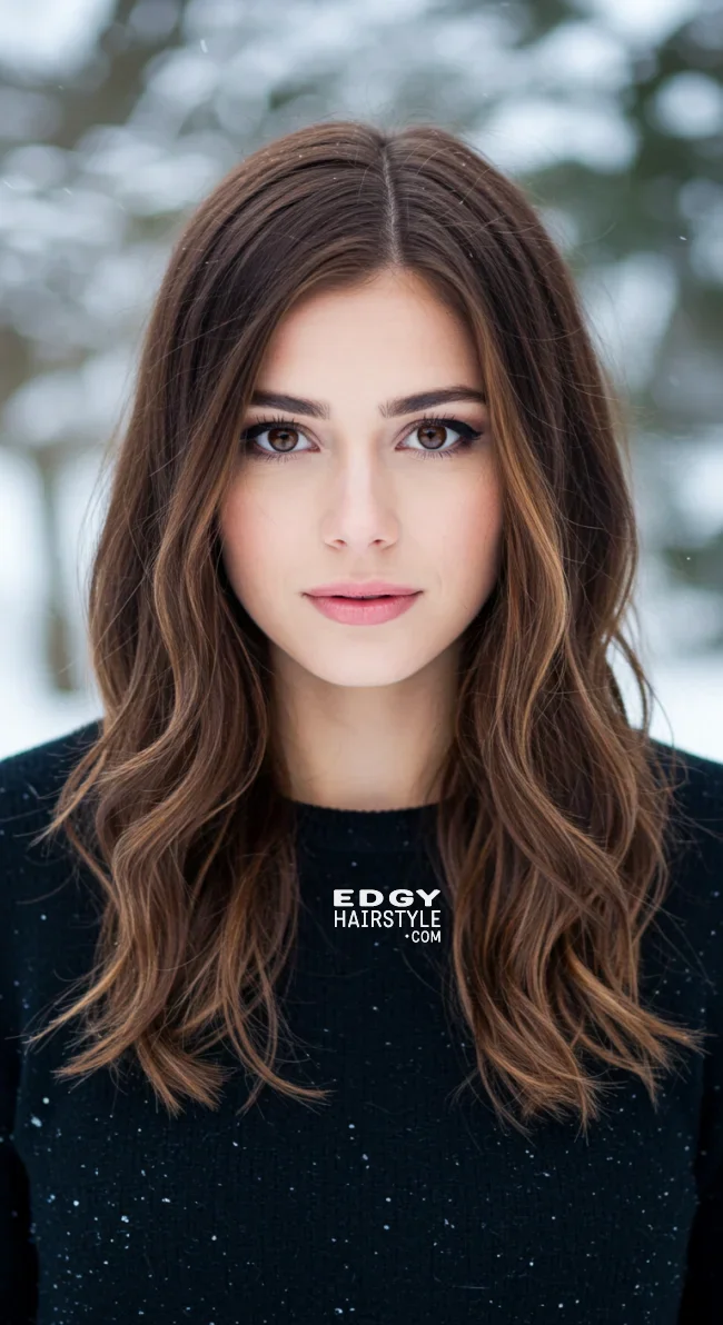 9. Chestnut Brown Dimension | 15 Ways To Rock Winter Highlights For Brown Hair