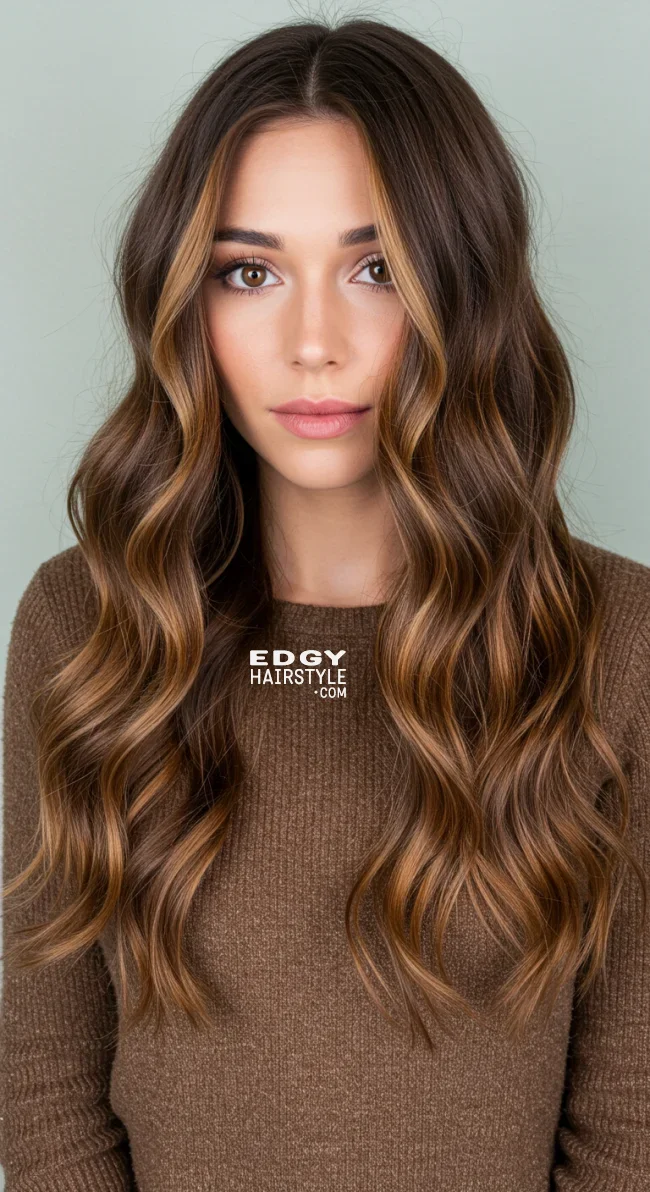 1. Caramel Balayage | 15 Ways To Rock Winter Highlights For Brown Hair