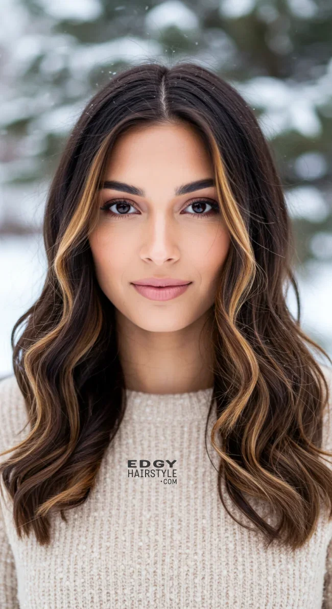 5. Mocha Latte Highlights | 15 Ways To Rock Winter Highlights For Brown Hair