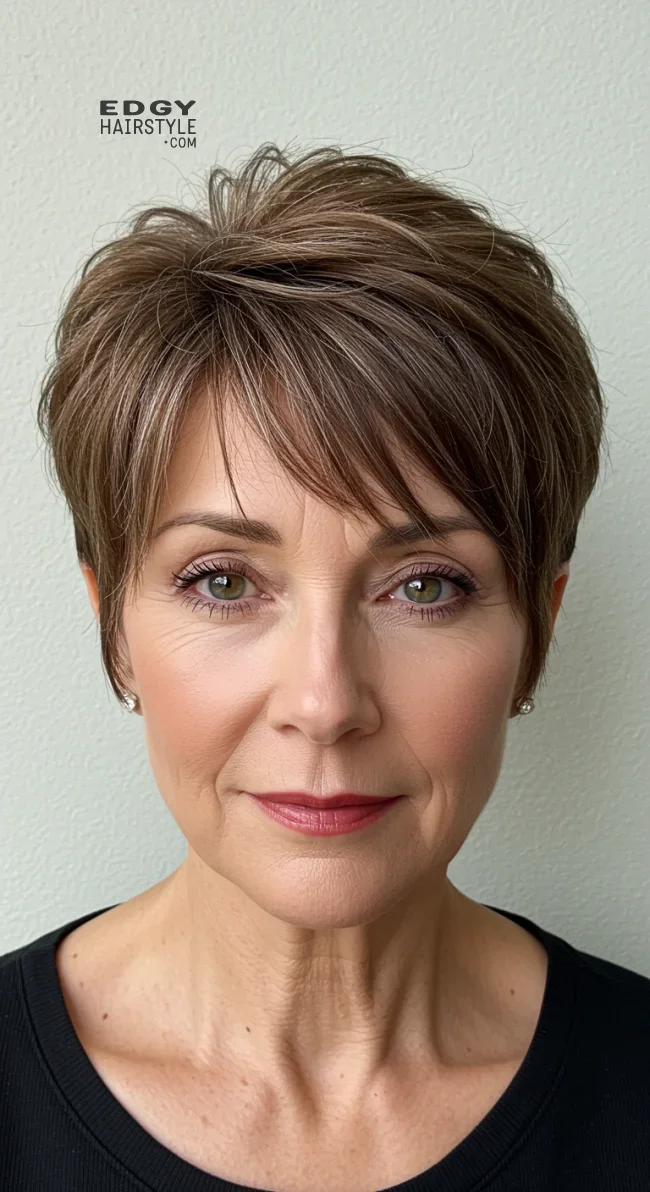 2. Layered Pixie Cut | 15 Popular Hairstyles For Women Over 60
