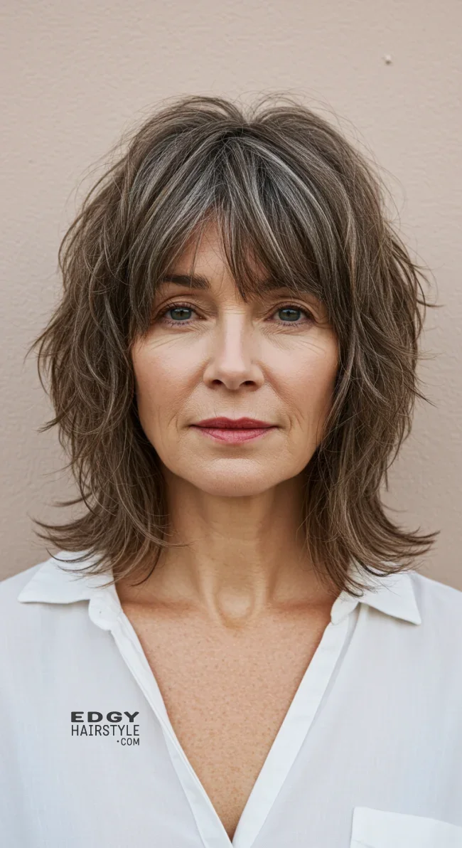 7. Shaggy Lob | 15 Popular Hairstyles For Women Over 60