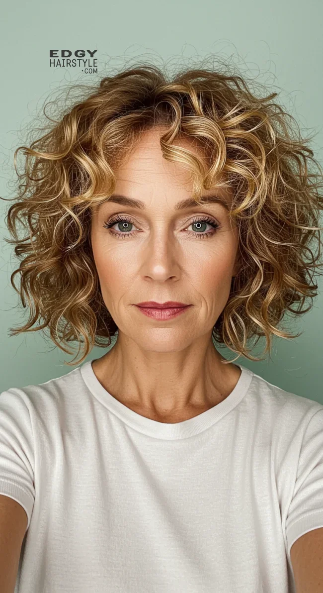 9. Soft Curly Bob | 15 Popular Hairstyles For Women Over 60