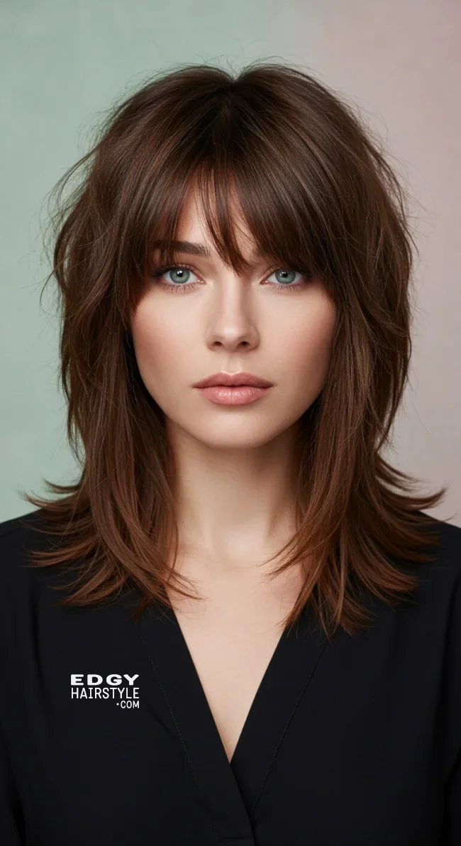 1. Classic Layered Wolf Cut | 10 Daring Medium-Length Wolf Cut Ideas For An Edgy Look