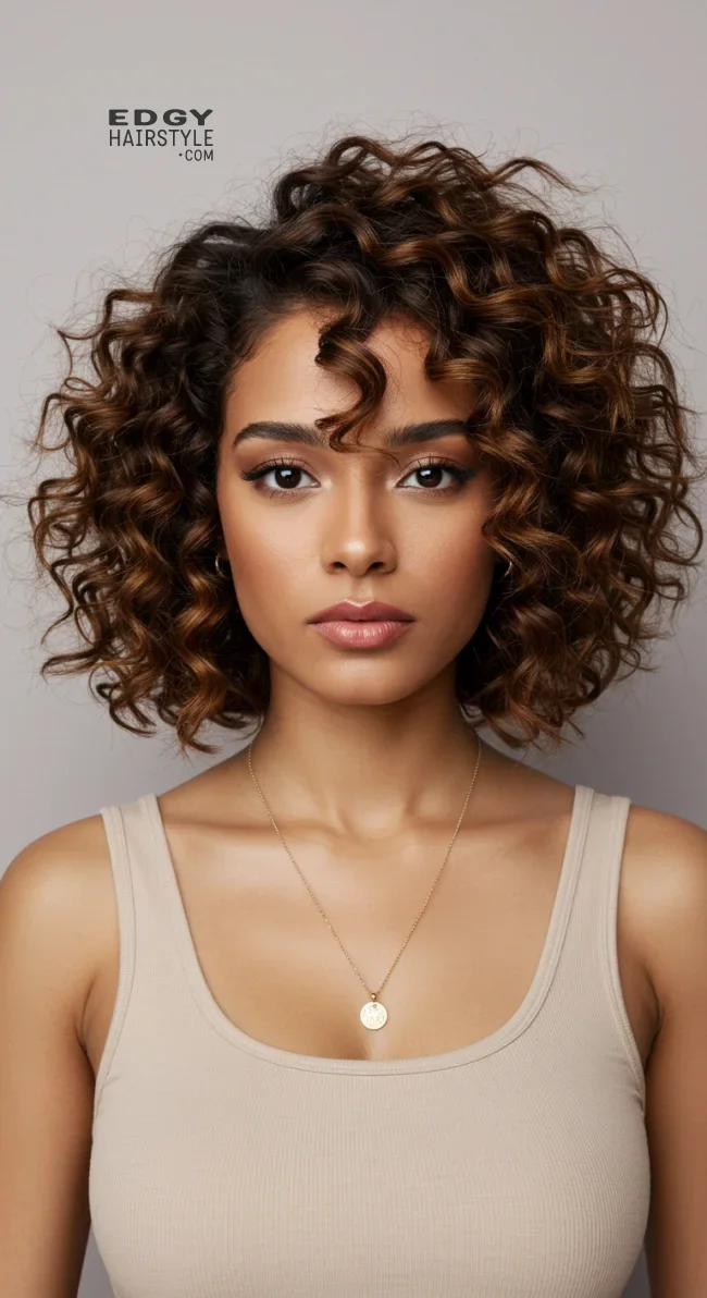 7. Curly Bob | 10 Inspiring Bob Haircuts For Women With Square Faces