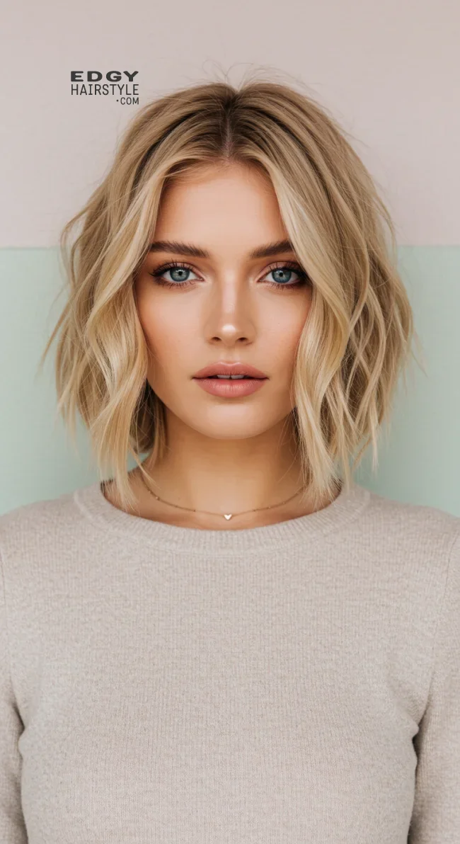 6. Wavy Bob | 10 Inspiring Bob Haircuts For Women With Square Faces