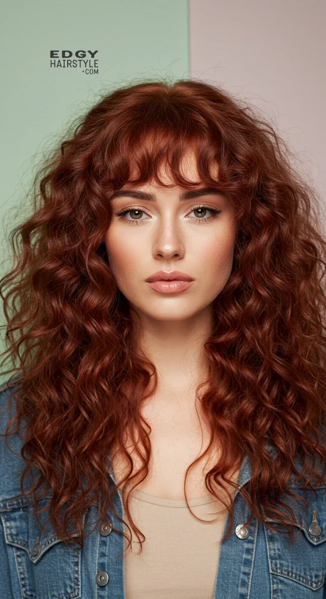 10. Face-Framing Curly Bangs for Loose Curls | How To Style Bangs For Different Hair Textures: 10 Stunning Looks