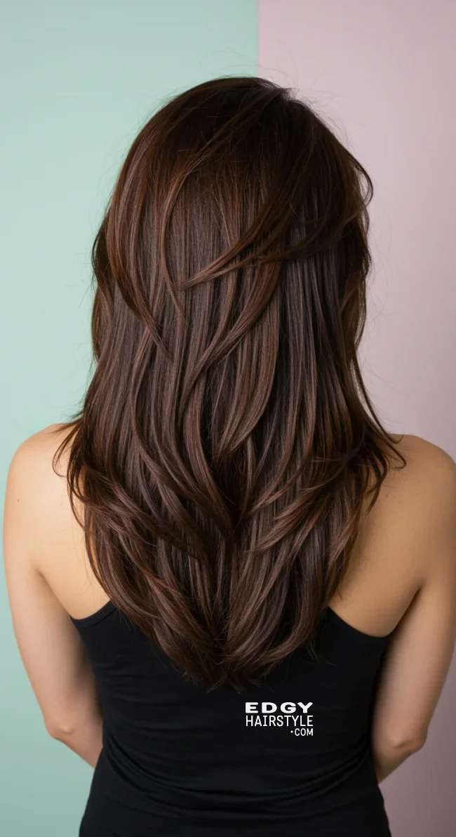 13. Layered V-Cut | 15 Long Hairstyles For Women Over 50