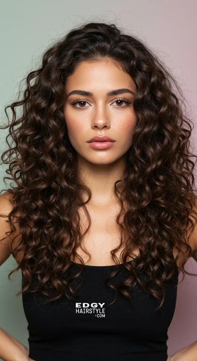 10. Long Curly Hair | 15 Long Hairstyles For Women Over 50