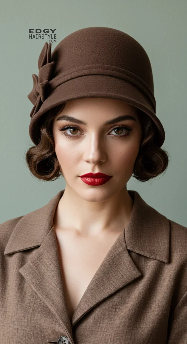 6. Cloche Hat and Hair Combo | 10 Timeless 1920S Hairstyles That Define The Roaring Twenties