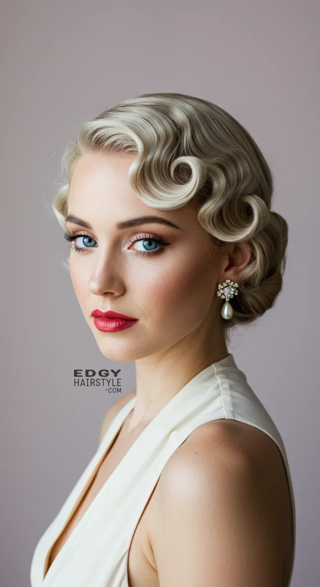 8. Finger Wave Updo | 10 Timeless 1920S Hairstyles That Define The Roaring Twenties