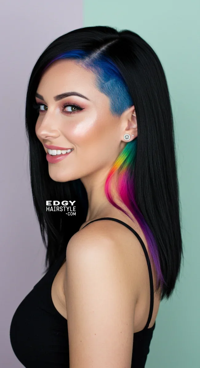 11. Rainbow Undercut | Trendsetting Undercut Hairstyles - Revamp Your Look