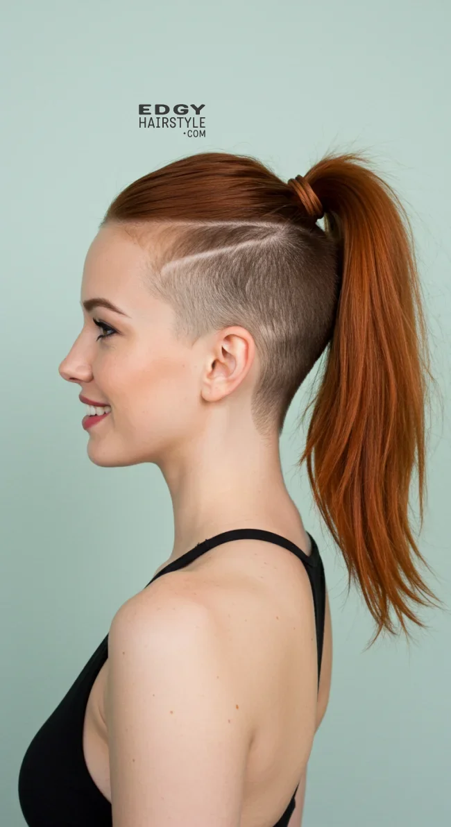 15. Shaved Undercut Ponytail | Trendsetting Undercut Hairstyles - Revamp Your Look