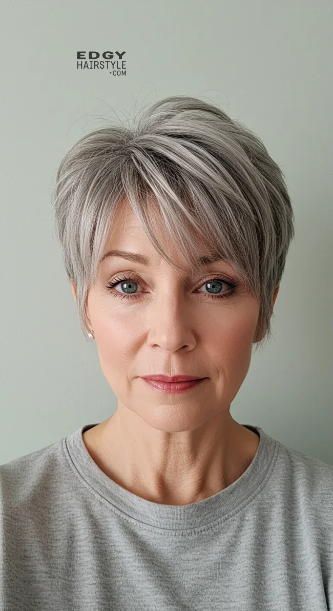 2. Layered Pixie with Wispy Bangs | 15 Chic Hairstyles With Bangs For Over 50