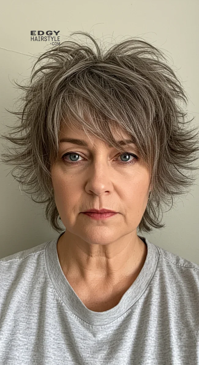 8. Messy Shag Cut | 15 Short Hairstyles To Feel Great In Your 40S