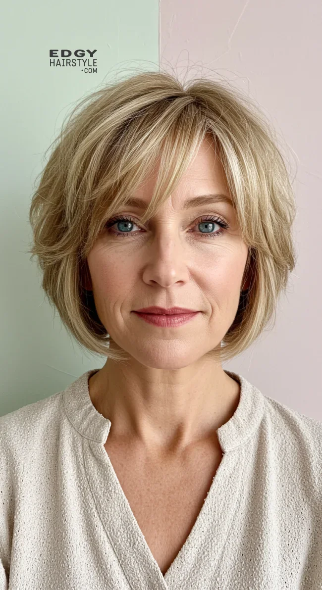 6. Layered Short Cut | 15 Short Hairstyles To Feel Great In Your 40S