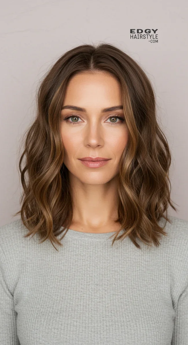 4. Wavy Lob (Long Bob) | 15 Short Hairstyles To Feel Great In Your 40S