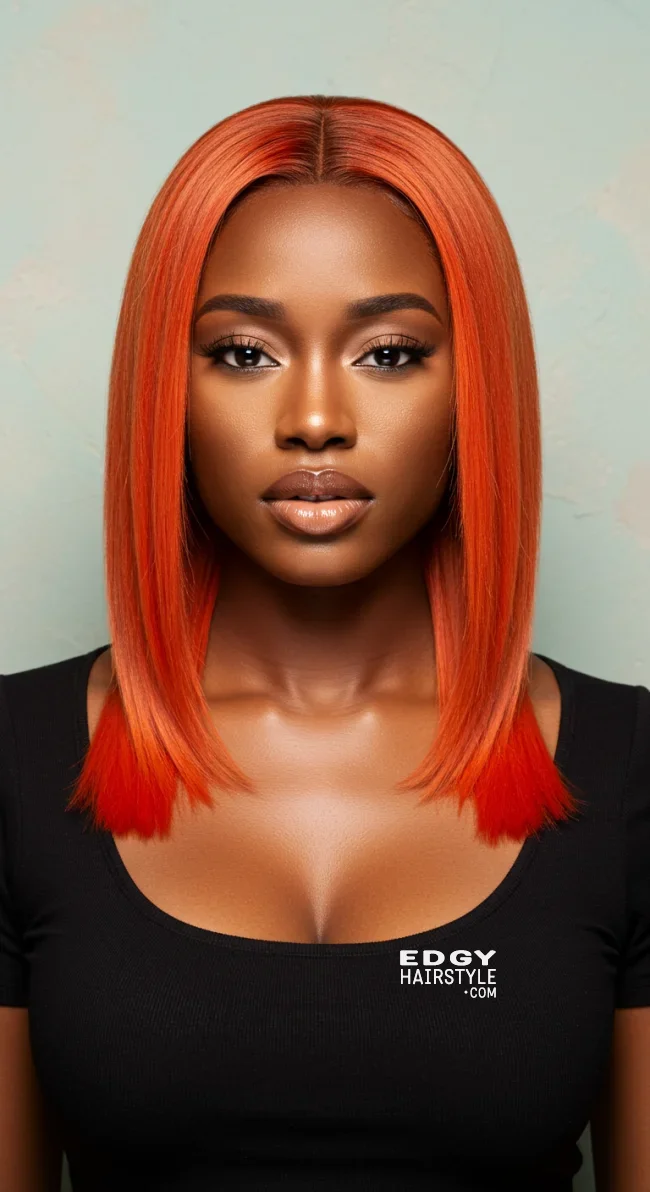 11. Sunset Orange | 2025 Vogue Hair Color Trends: Embrace The Hues