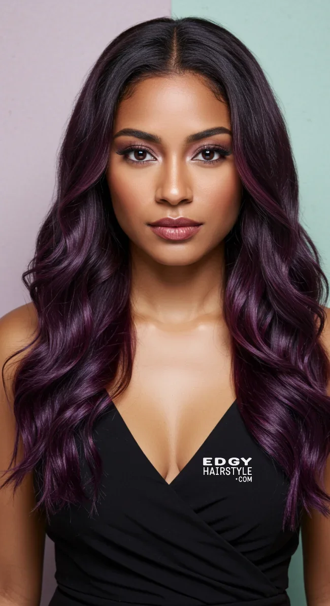 10. Deep Violet Highlights | 2025 Vogue Hair Color Trends: Embrace The Hues