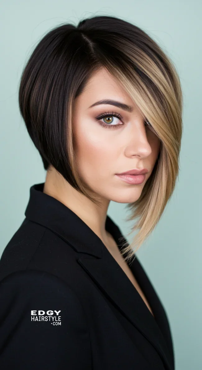 2. Asymmetrical Bob Balayage | Short Hair Balayage: Essential Tips For Stunning Looks