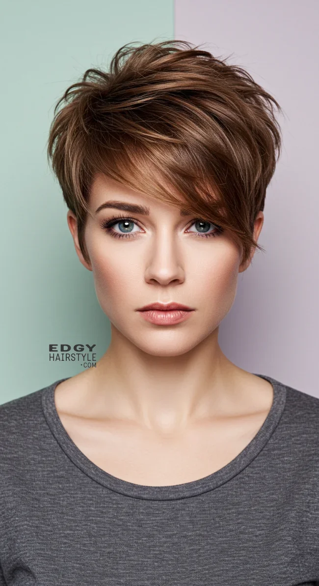 2. Layered Pixie Cut | Trendy Hairstyles For Thin Hair That Transform Your Look