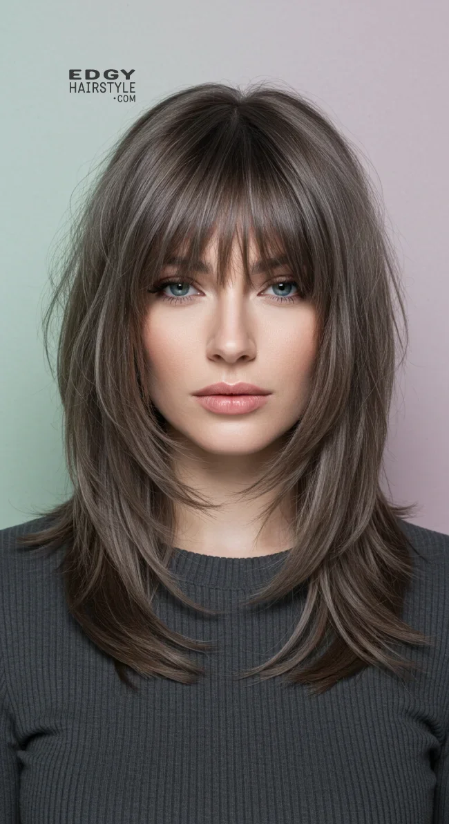 4. Curtain Bangs with Feathered Layers | Trendy Hairstyles For Thin Hair That Transform Your Look
