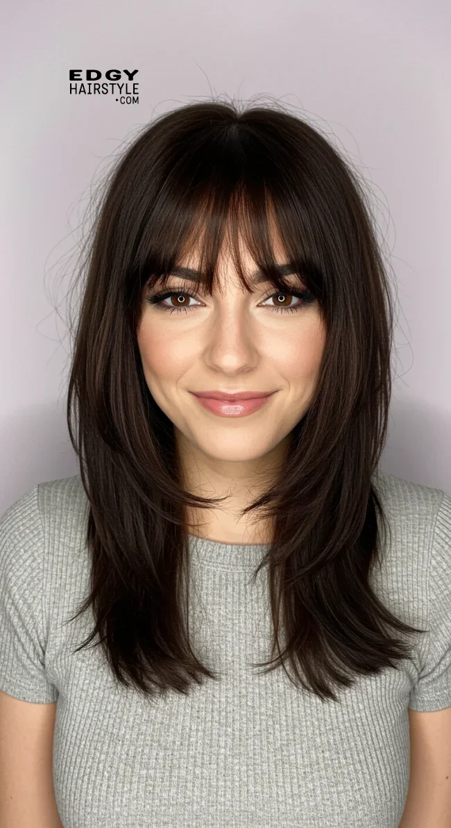10. Layered Curtain Bangs | Trendy Layered Hairstyles: Unlocking Timeless Elegance