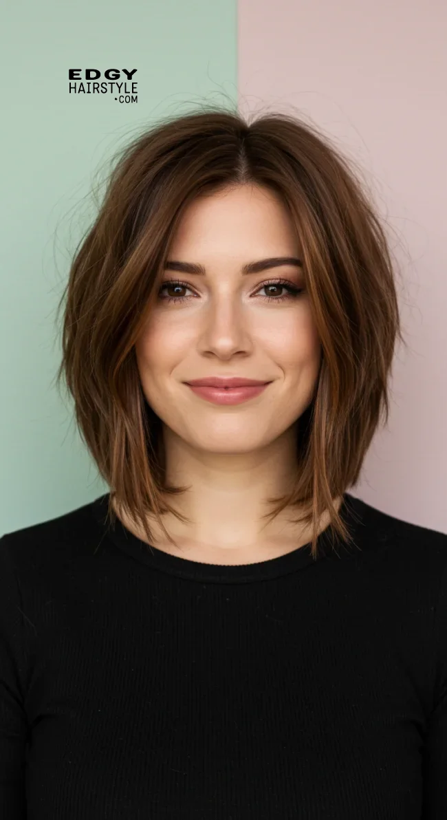 9. Textured Lob (Long Bob) | Trendy Layered Hairstyles: Unlocking Timeless Elegance