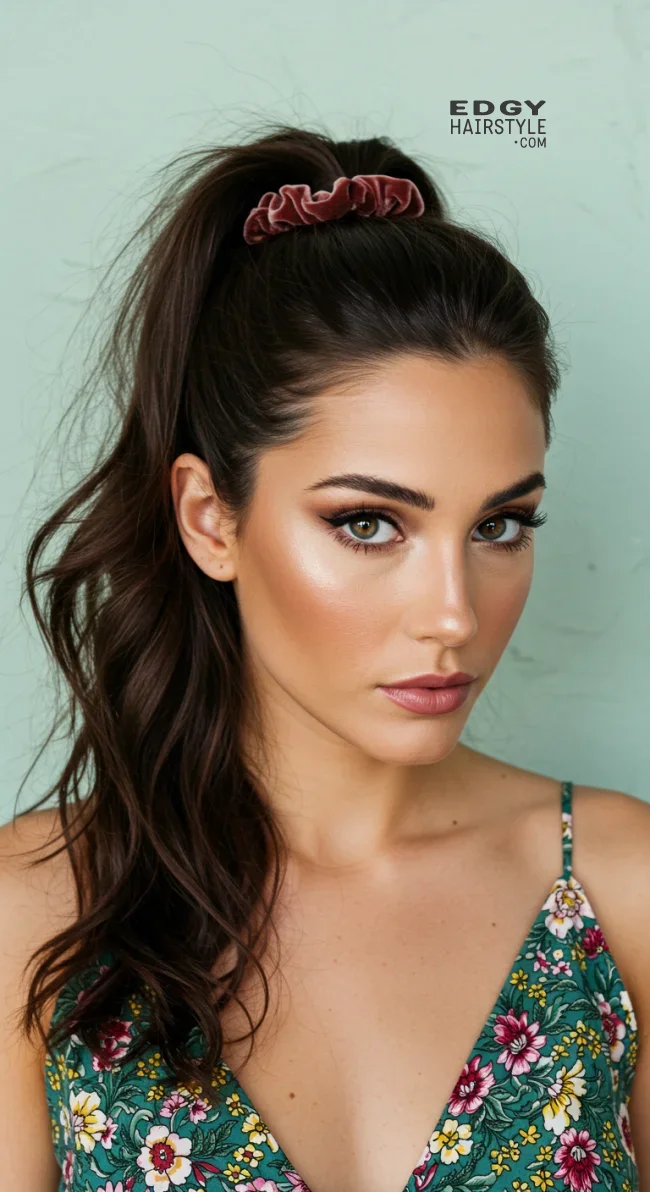 5. High Ponytail with Scrunchie | 7 Iconic 1990S Hairstyles That Are All-Time Favorites