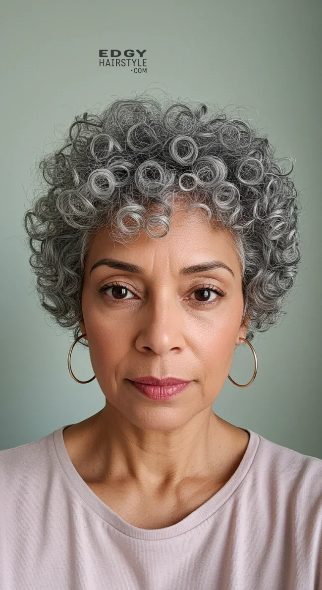 7. Short Curly Crop | Modern Hairstyles For Older Women