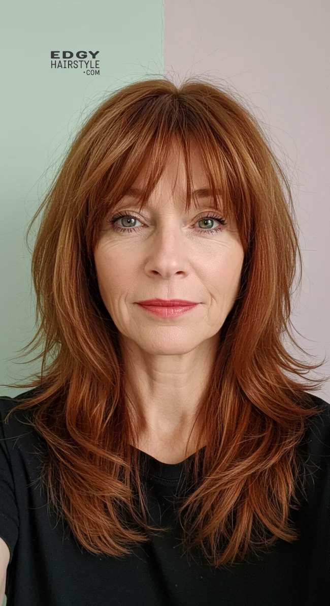 5. Feathered Shag Cut | Modern Hairstyles For Older Women