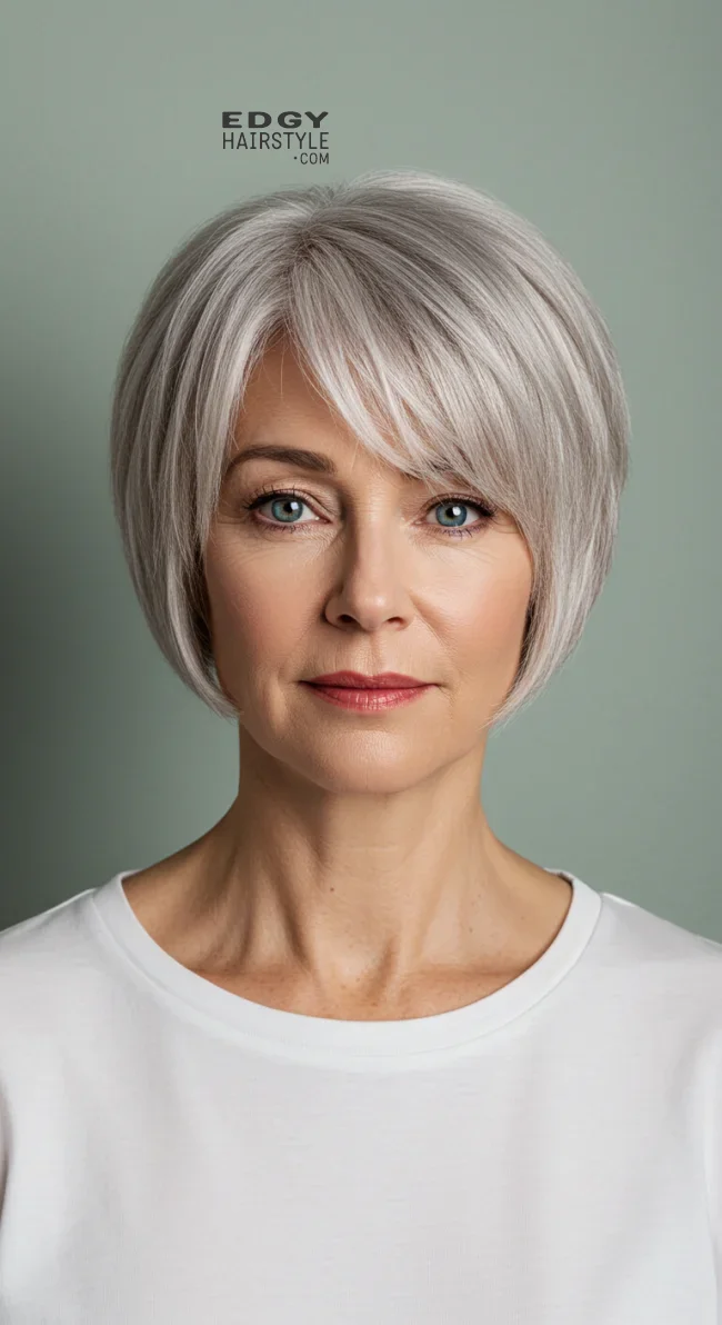 12. Tapered Short Bob | Modern Hairstyles For Older Women