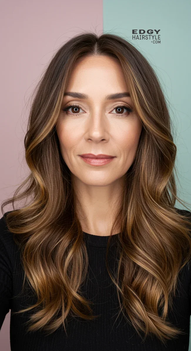 11. Long Layered Waves | Modern Hairstyles For Older Women