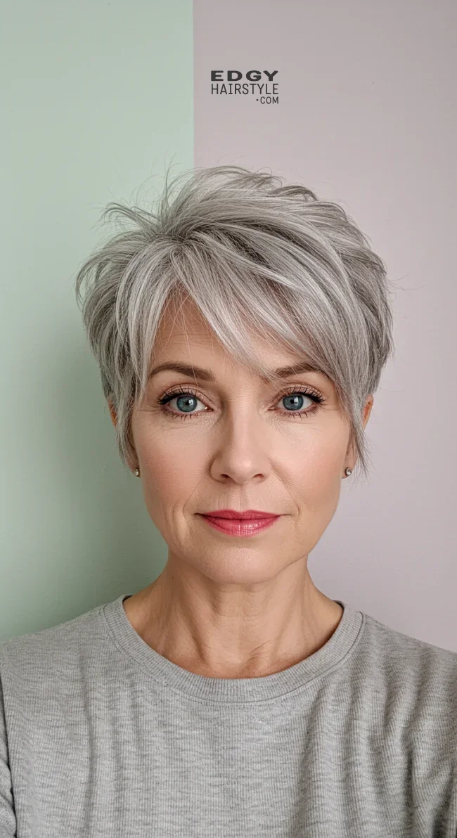 2. Layered Pixie Cut | Modern Hairstyles For Older Women