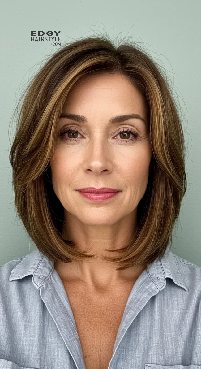10. Shoulder-Length Layered Cut | Modern Hairstyles For Older Women