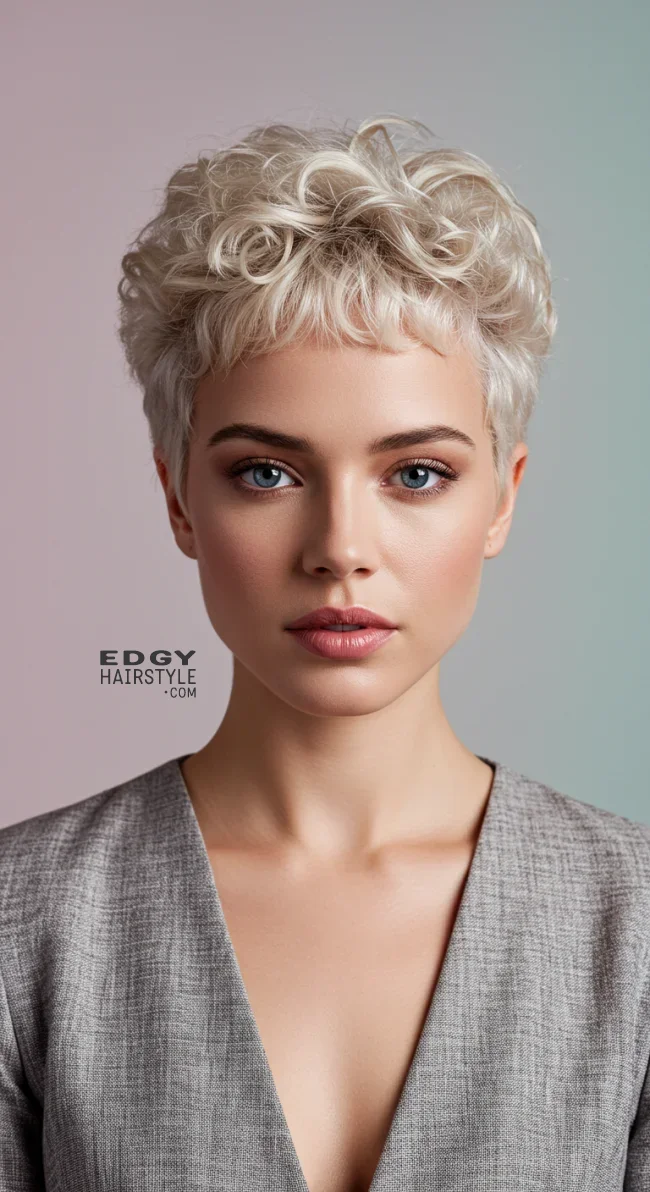 10. Short Curly Hair with Micro Bangs | 15 Best Curly Hairstyles With Bangs For A Stunning Look!