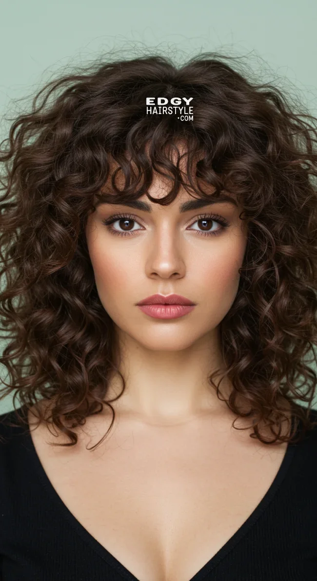 8. Curly Fringe | 10 Fringe Hairstyles That Won’t Go Unnoticed