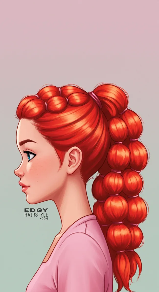 14. Bubble Ponytail | Stylish Hairstyles For Children - Adorable Trends