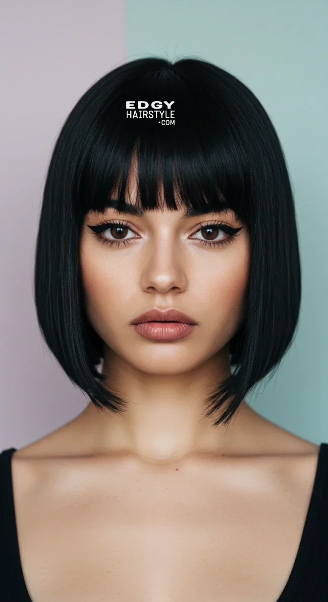 5. Blunt Bob with Middle Part | 8 Baddie Hairstyles To Elevate Your Style Game