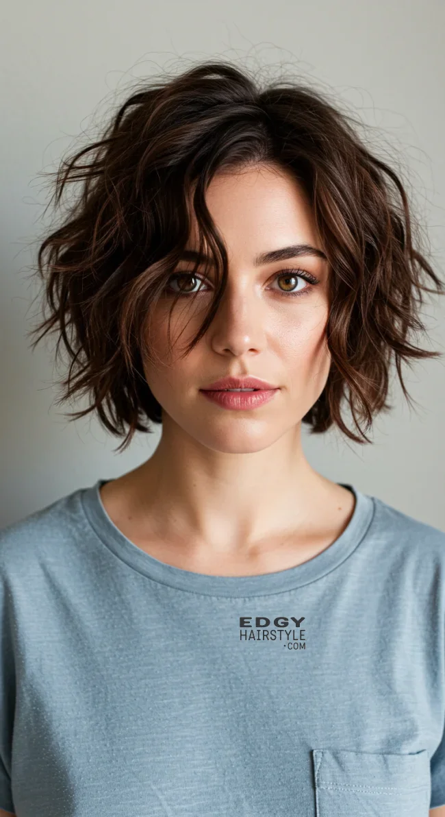10. Messy Short Waves | 15 Flattering Short Haircuts For Square Faces
