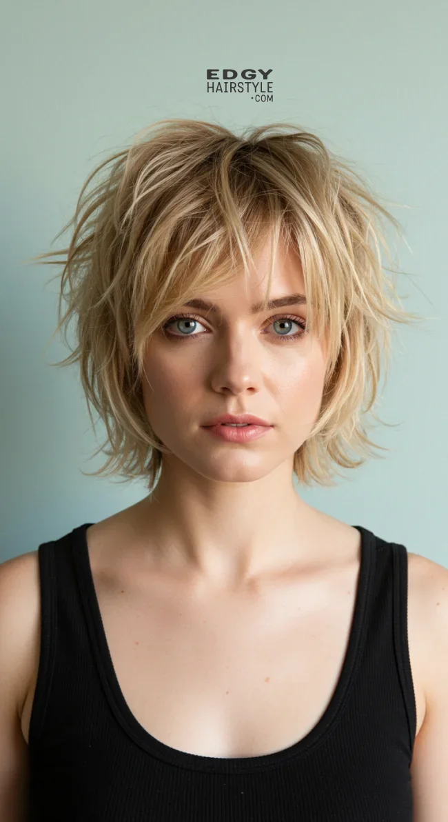 12. Shaggy Crop | 15 Flattering Short Haircuts For Square Faces