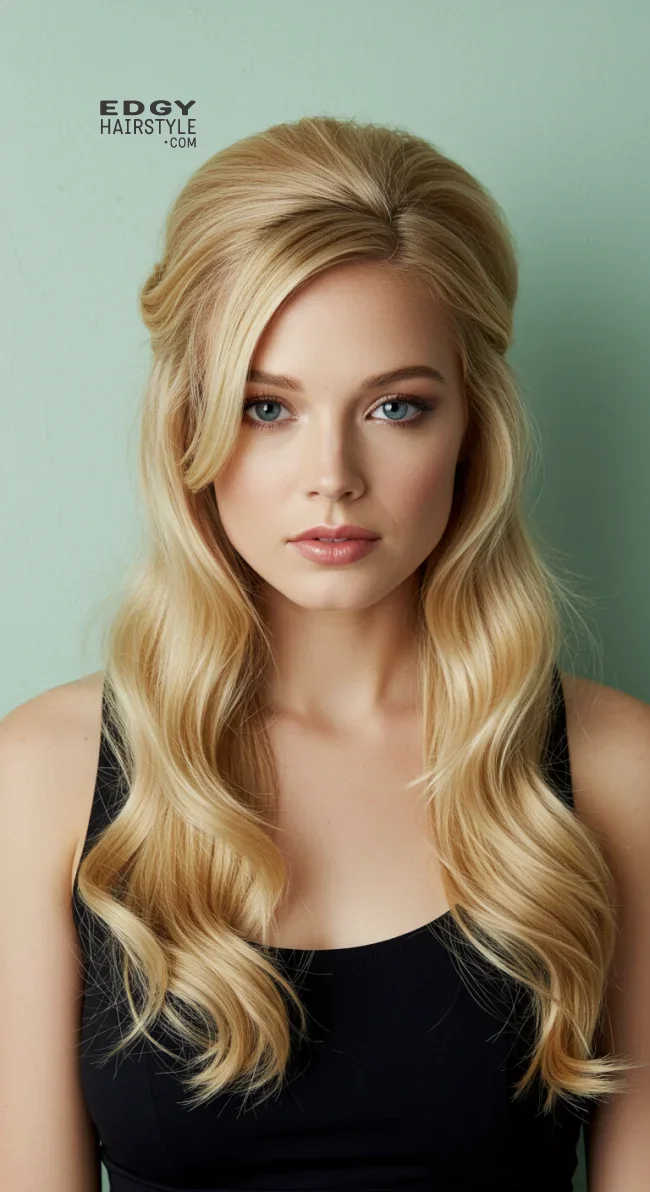 12. Half-Up Blowout | Blowout Hair Is Now Celebrating Its Comeback - Diy Blowout Hair Tips