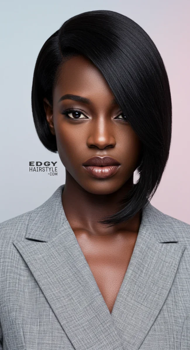 3. Asymmetrical Bob | 8 Quick Weave Hairstyles That Will Transform Your Style
